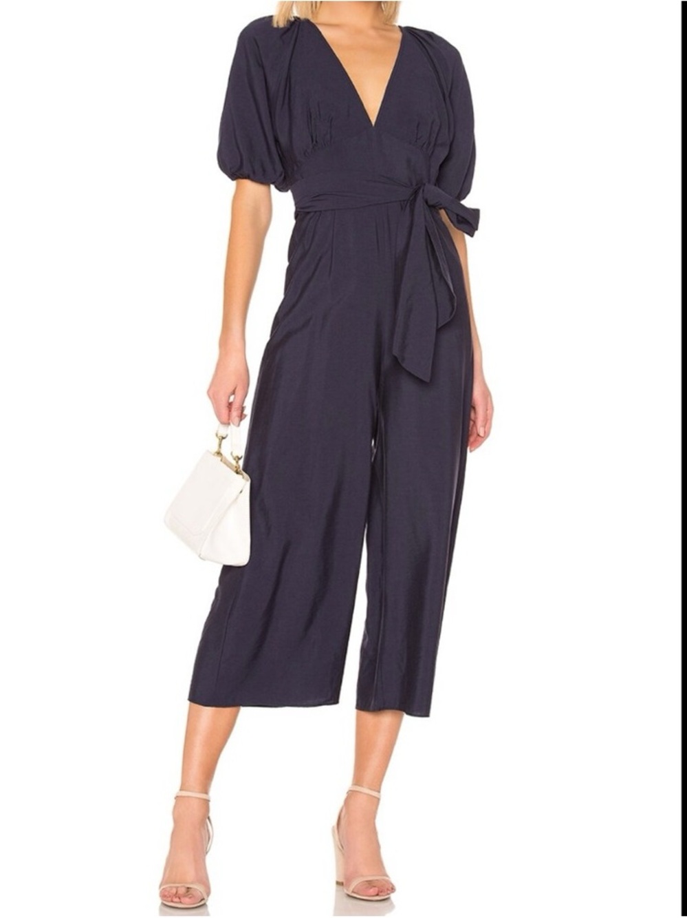 Keepsake the Label‎ Belted luminous jumpsuit Navy Size XS
